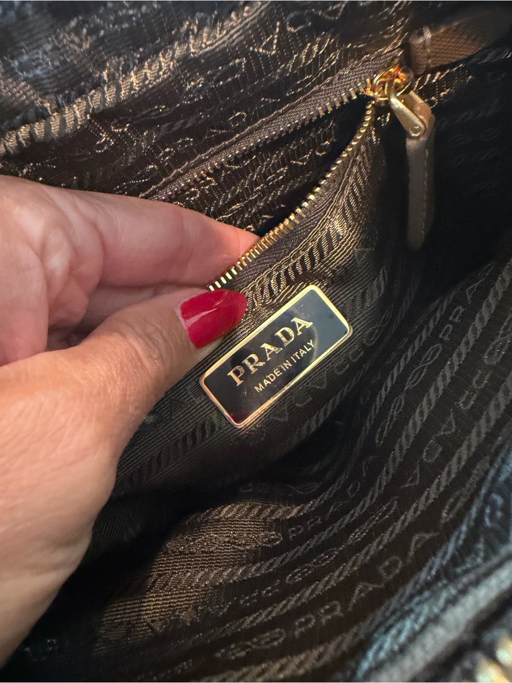 Prada cognac re-Nylon camera crossbody Bag with Leather Trim; worn 10 times max - Picture 10 of 16
